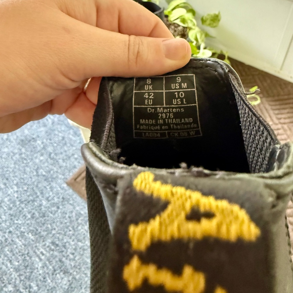 Dr. Martens Black Boots with Yellow Stitching - Picture 5 of 5